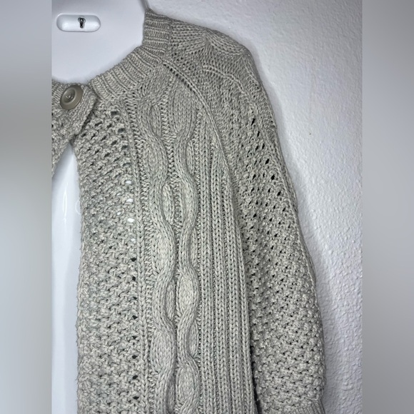 Leo & Nicole Open Front Cable Knit Cardigan Sweater – Size M - Picture 4 of 6